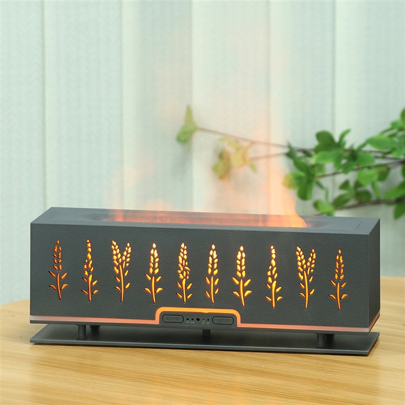 3D Atomization Humidifier Fireplace Flame Aromatherapy 200ml with Remote