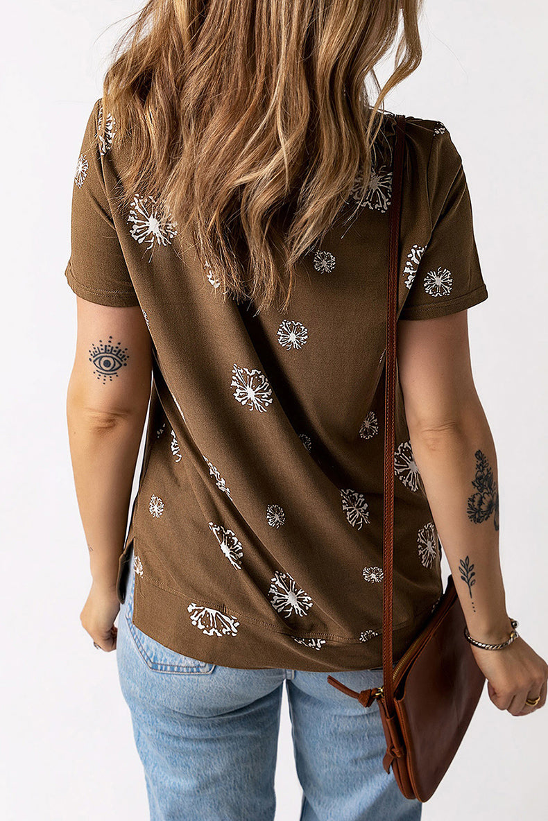 Summer Time Print Short Sleeve T-Shirt Female Fashion