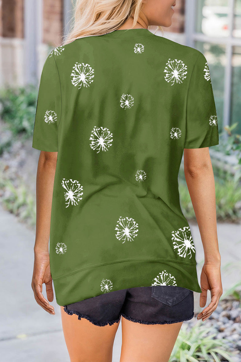 Summer Time Print Short Sleeve T-Shirt Female Fashion