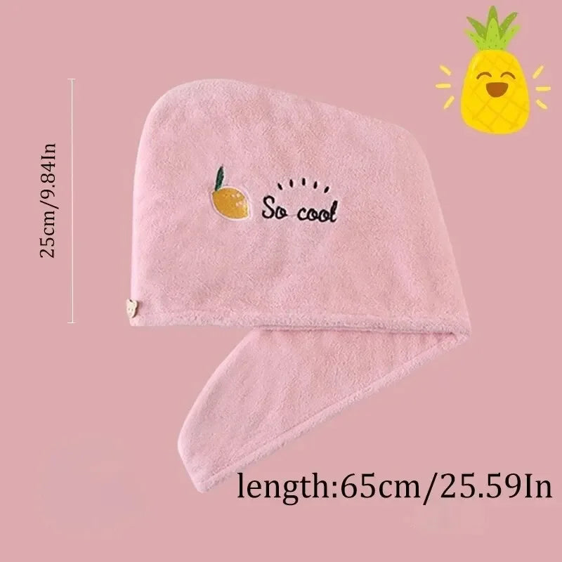 1pc Quik Dry Hair Hat Super Absorbent Soft Women Girls Head Towel