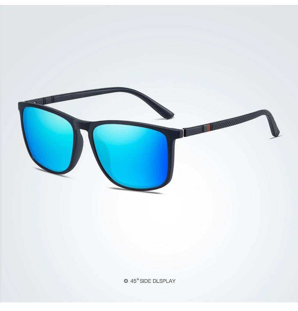 Luxury Square Vintage Polarized Sunglasses For Men Fashion Travel Driving Anti-Glare TR90 Eyewear UV400