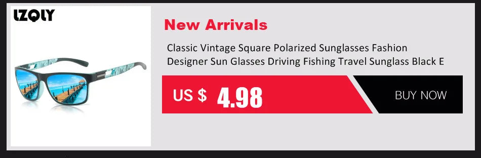 Luxury Square Vintage Polarized Sunglasses For Men Fashion Travel Driving Anti-Glare TR90 Eyewear UV400