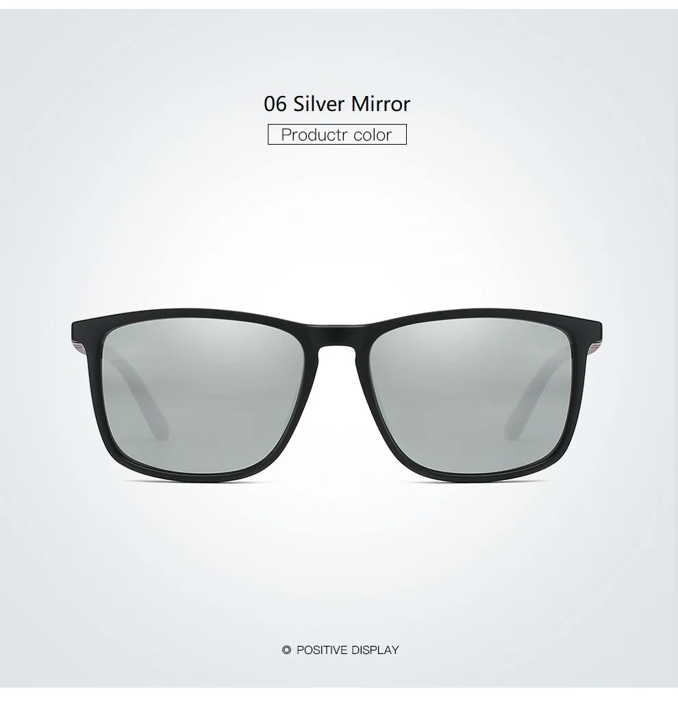 Luxury Square Vintage Polarized Sunglasses For Men Fashion Travel Driving Anti-Glare TR90 Eyewear UV400