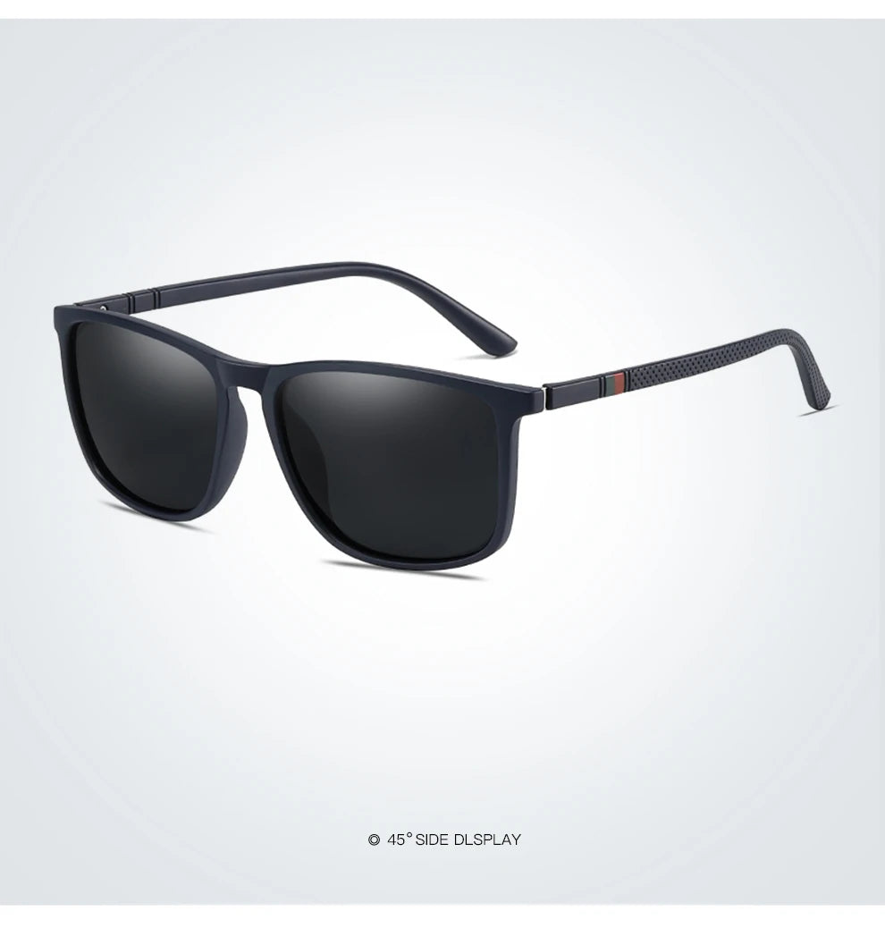 Luxury Square Vintage Polarized Sunglasses For Men Fashion Travel Driving Anti-Glare TR90 Eyewear UV400