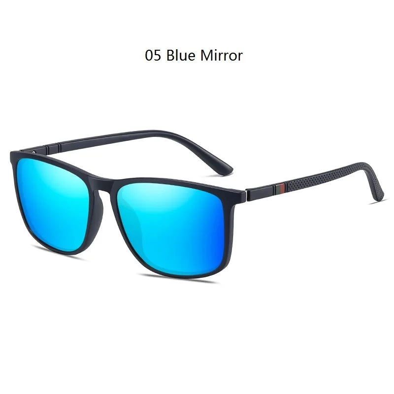 Luxury Square Vintage Polarized Sunglasses For Men Fashion Travel Driving Anti-Glare TR90 Eyewear UV400