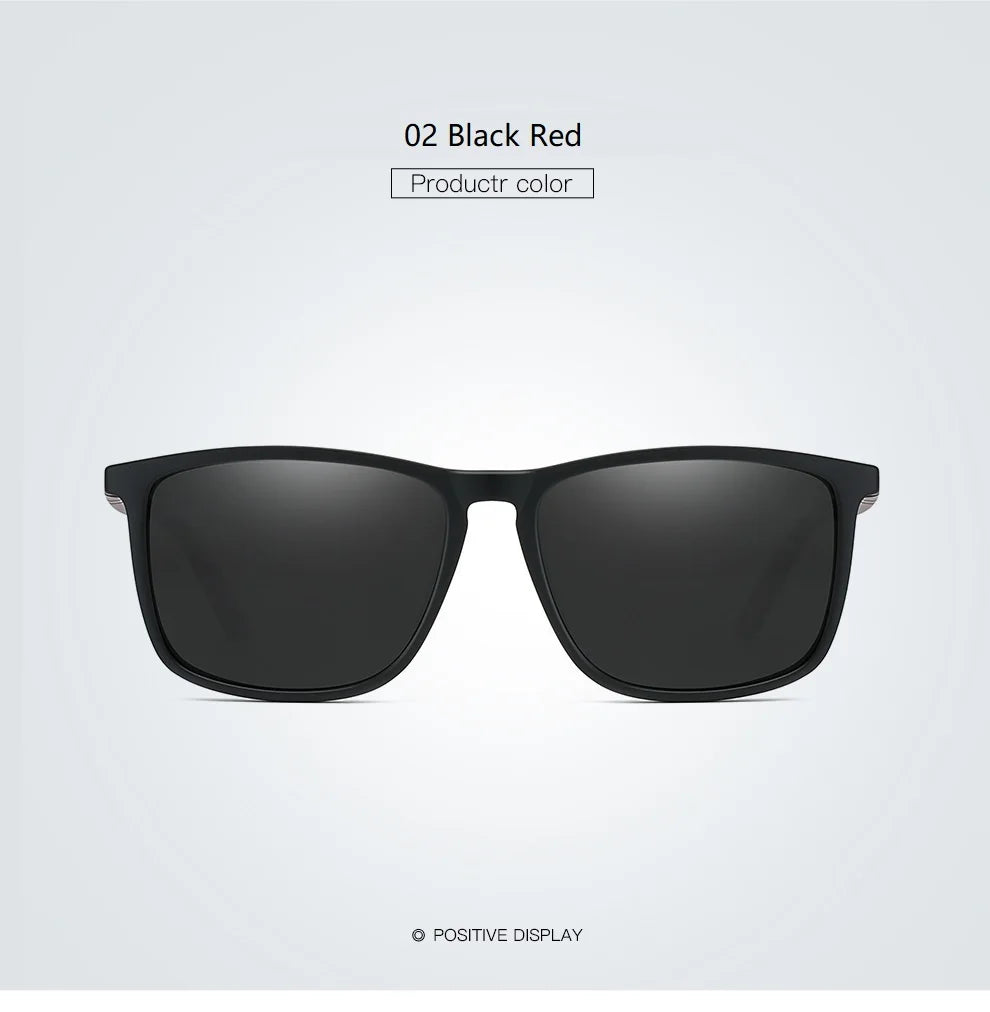 Luxury Square Vintage Polarized Sunglasses For Men Fashion Travel Driving Anti-Glare TR90 Eyewear UV400