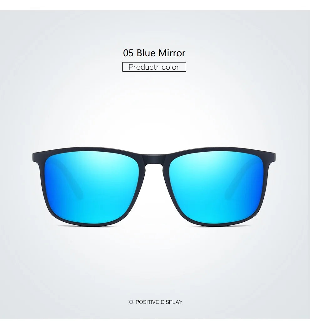Luxury Square Vintage Polarized Sunglasses For Men Fashion Travel Driving Anti-Glare TR90 Eyewear UV400