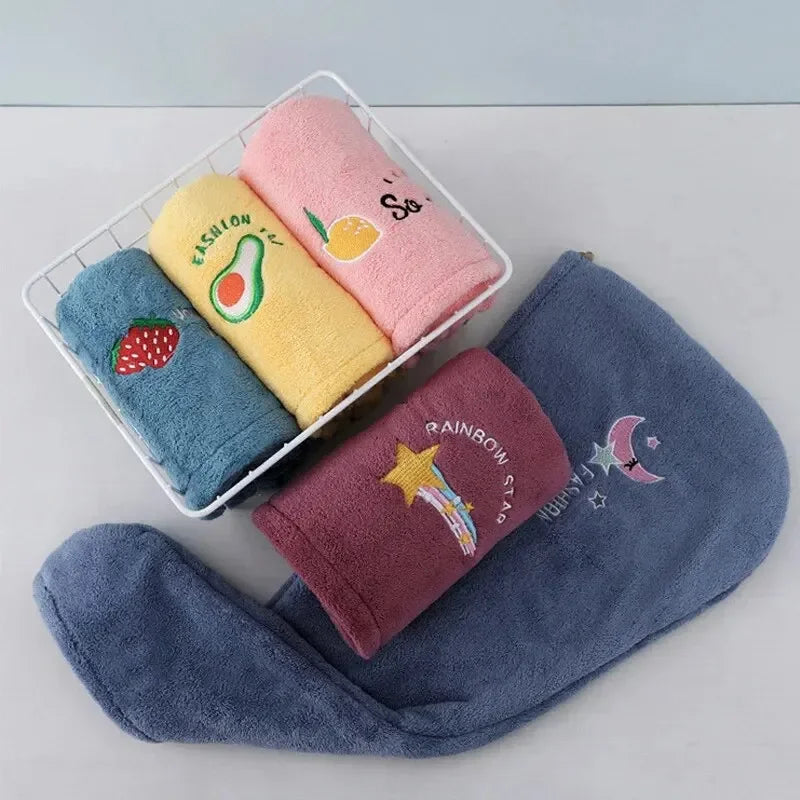 1pc Quik Dry Hair Hat Super Absorbent Soft Women Girls Head Towel