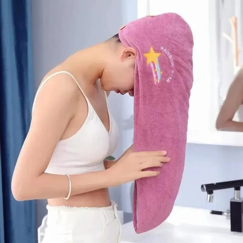 1pc Quik Dry Hair Hat Super Absorbent Soft Women Girls Head Towel