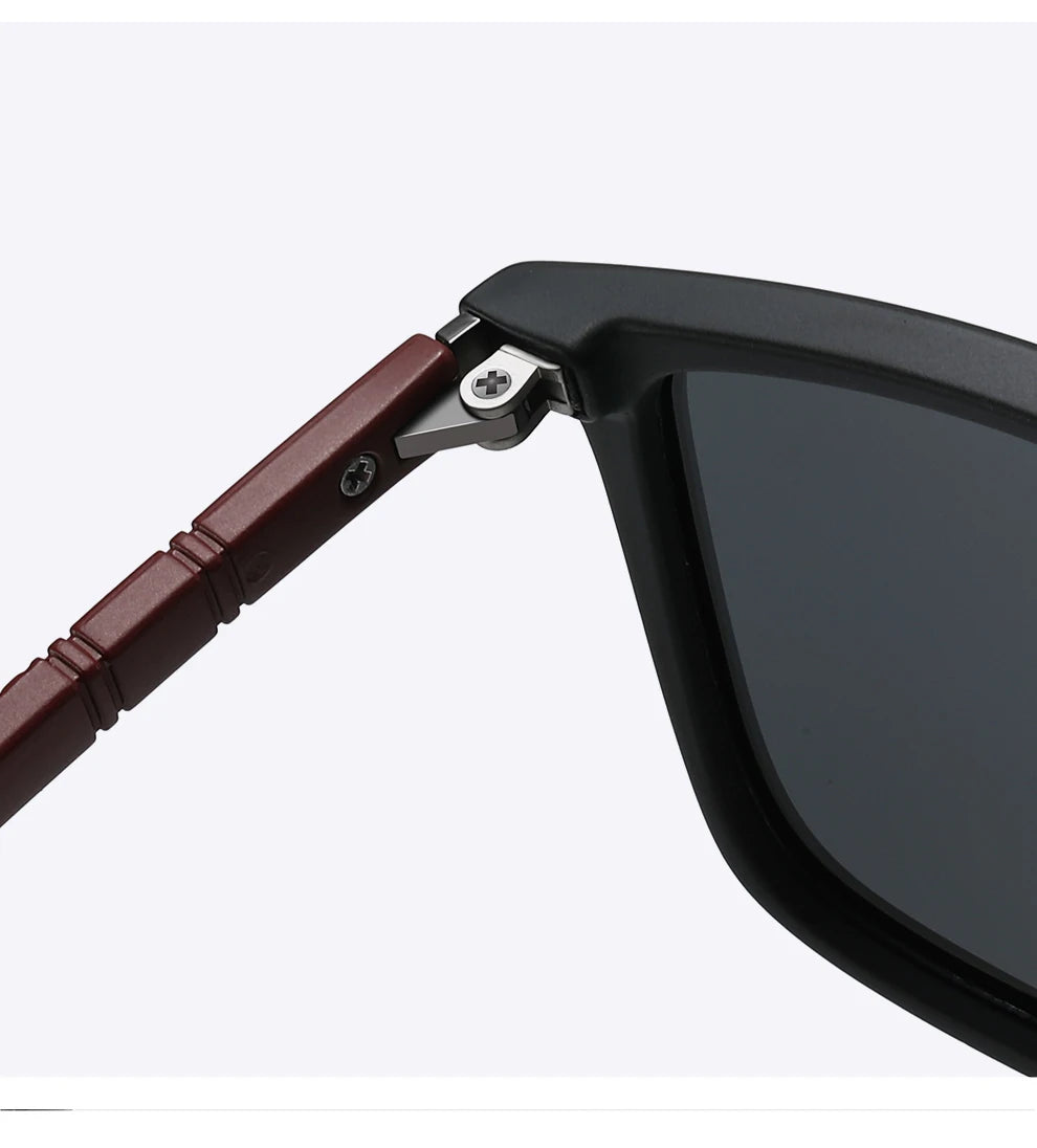 Luxury Square Vintage Polarized Sunglasses For Men Fashion Travel Driving Anti-Glare TR90 Eyewear UV400