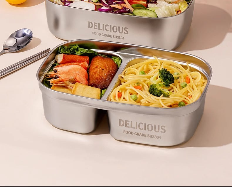 On The Go Microwave Oven Bento Lunch Box Stainless Steel