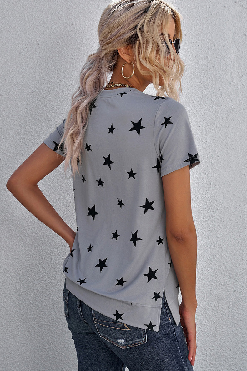 Summer Time Print Short Sleeve T-Shirt Female Fashion