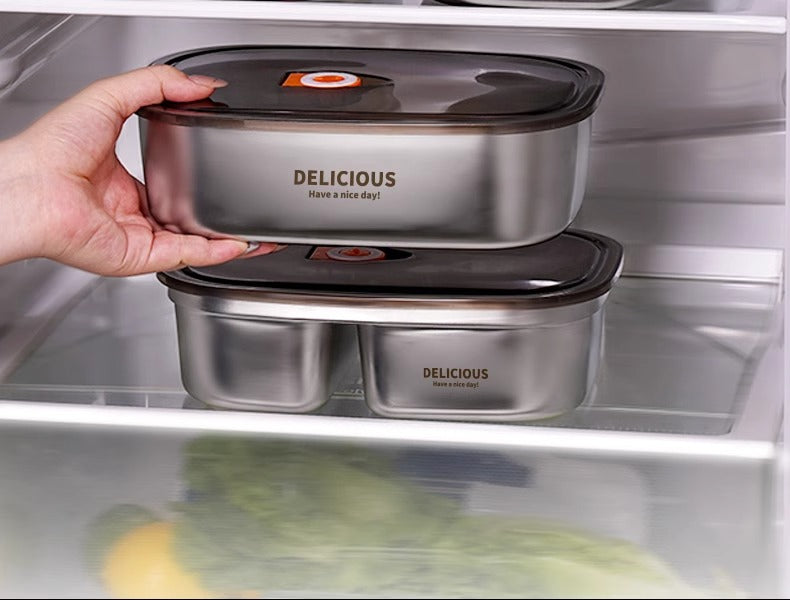 On The Go Microwave Oven Bento Lunch Box Stainless Steel
