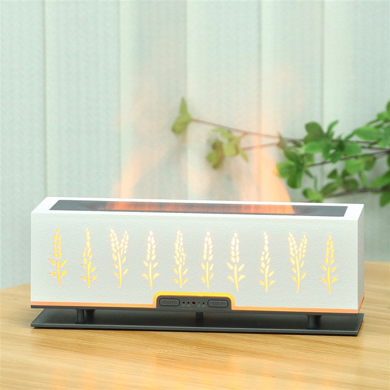 3D Atomization Humidifier Fireplace Flame Aromatherapy 200ml with Remote