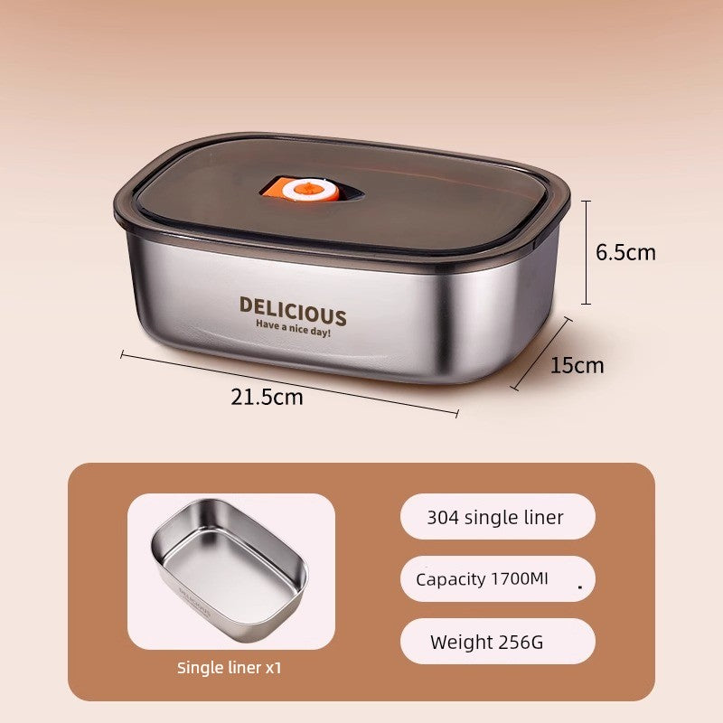 On The Go Microwave Oven Bento Lunch Box Stainless Steel