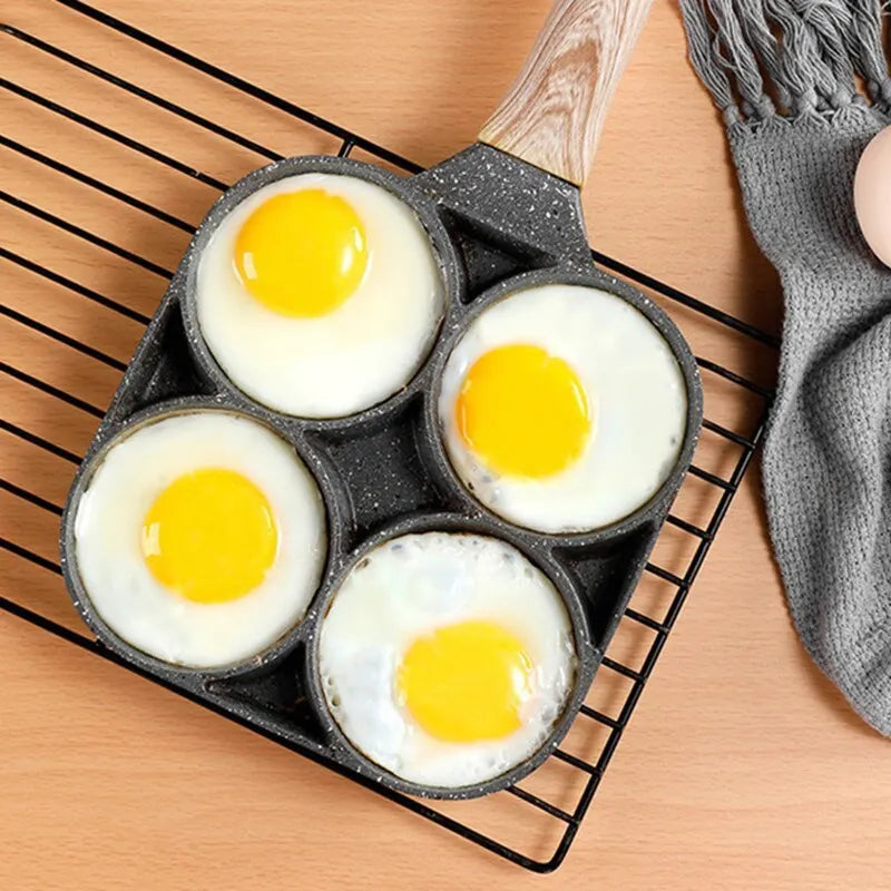 2/4-Hole Thickened Pan Frying Non-Stick Eggs Pancakes Biscuits