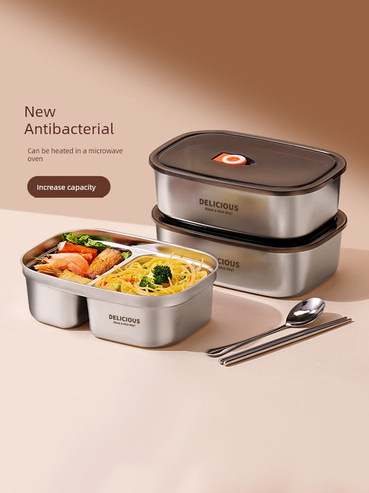 On The Go Microwave Oven Bento Lunch Box Stainless Steel
