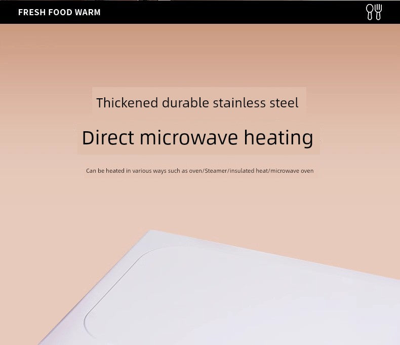 On The Go Microwave Oven Bento Lunch Box Stainless Steel