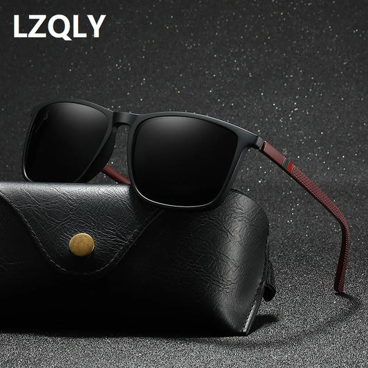 Luxury Square Vintage Polarized Sunglasses For Men Fashion Travel Driving Anti-Glare TR90 Eyewear UV400