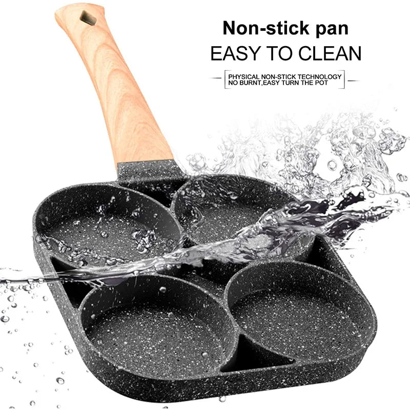 2/4-Hole Thickened Pan Frying Non-Stick Eggs Pancakes Biscuits