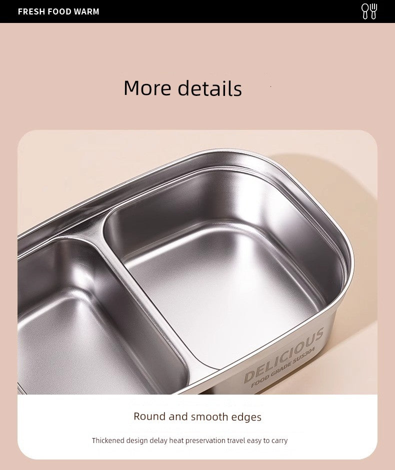 On The Go Microwave Oven Bento Lunch Box Stainless Steel