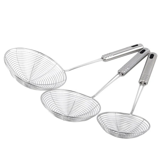 Oval Skimmer Stainless Steel Filter Strainer Pot Baking