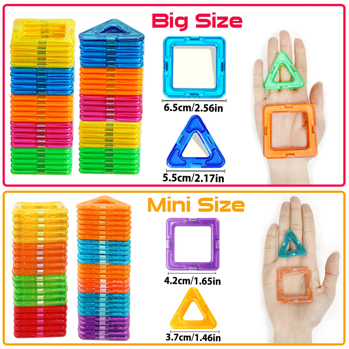 Magnetic Building Blocks Big Size and Mini Size DIY Magnets