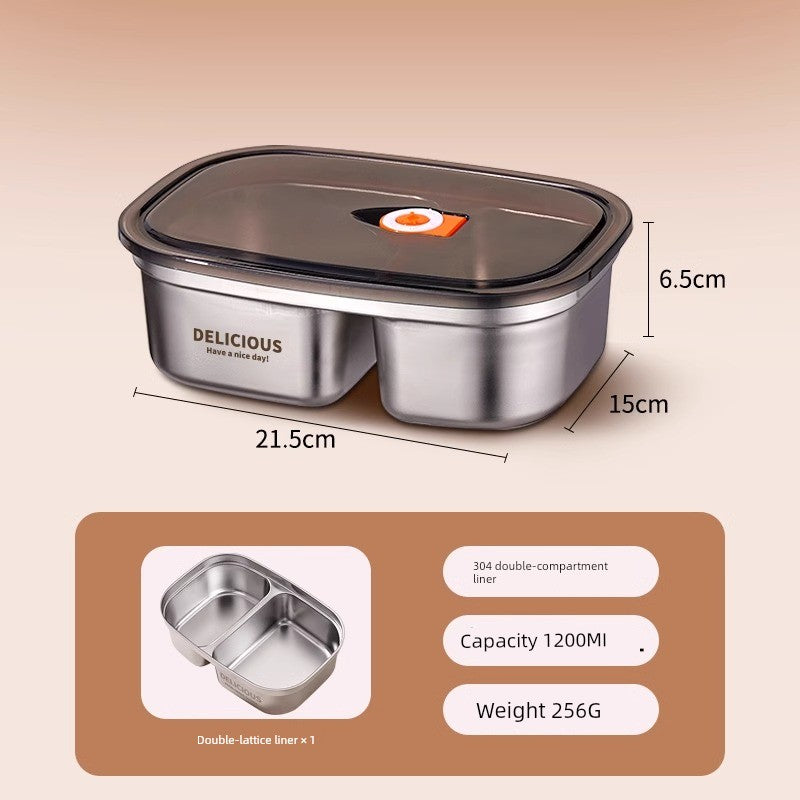 On The Go Microwave Oven Bento Lunch Box Stainless Steel