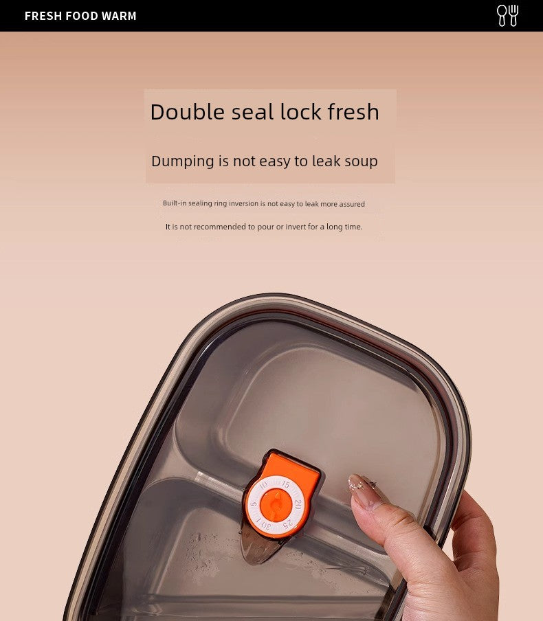 On The Go Microwave Oven Bento Lunch Box Stainless Steel
