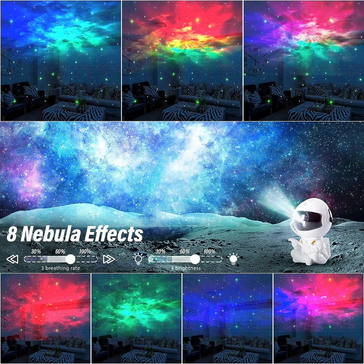 Galaxy Star Astronaut Projector Lamp Starry Sky Night Light Home Room Decor