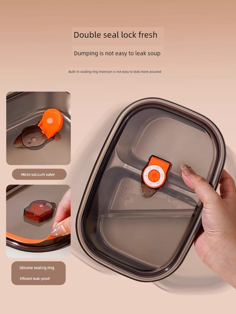 On The Go Microwave Oven Bento Lunch Box Stainless Steel
