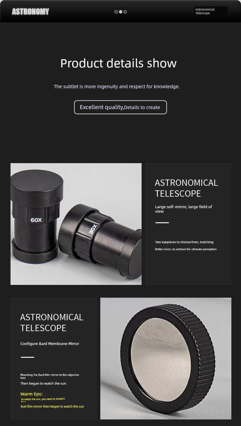 Kids Astronomical Telescope High Magnification Professional Star Watching