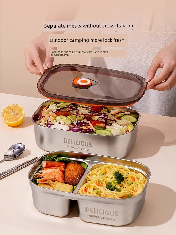 On The Go Microwave Oven Bento Lunch Box Stainless Steel