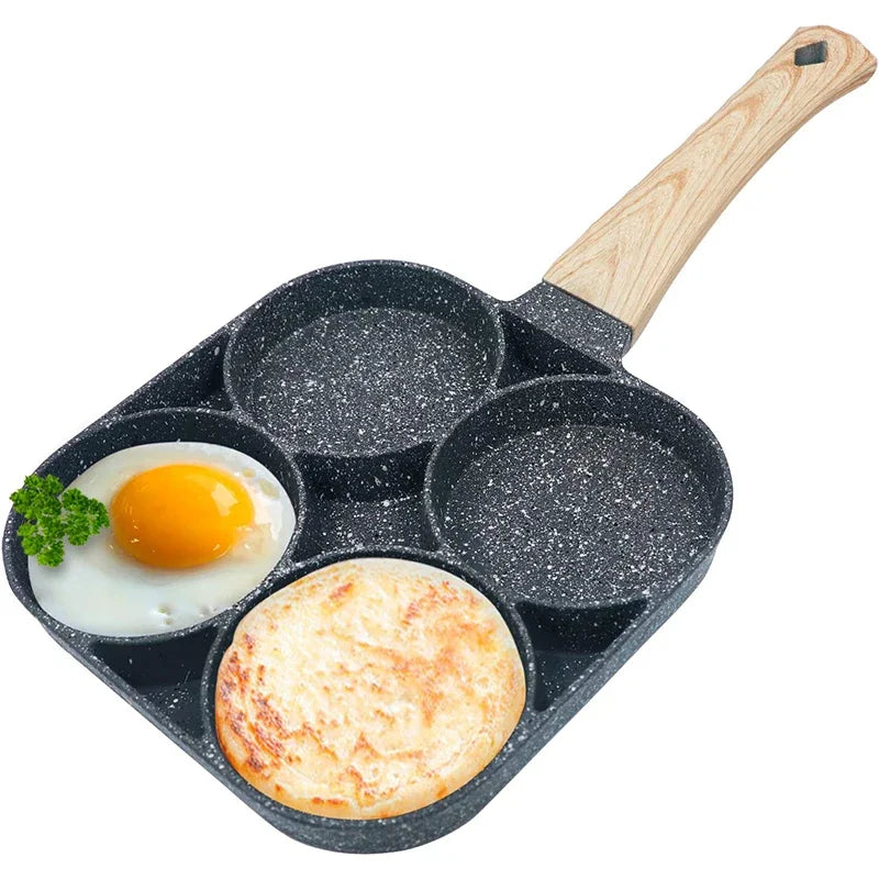 2/4-Hole Thickened Pan Frying Non-Stick Eggs Pancakes Biscuits