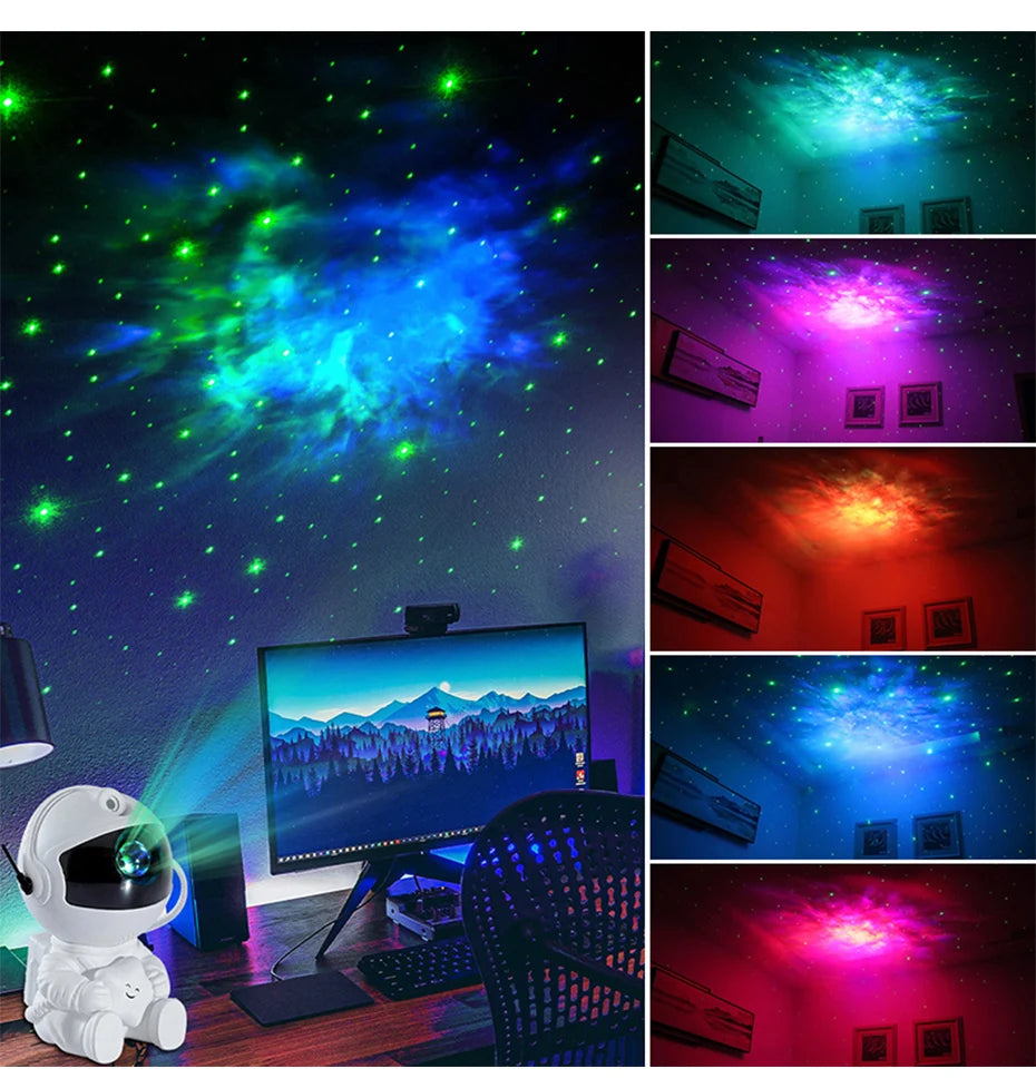 Galaxy Star Astronaut Projector Lamp Starry Sky Night Light Home Room Decor