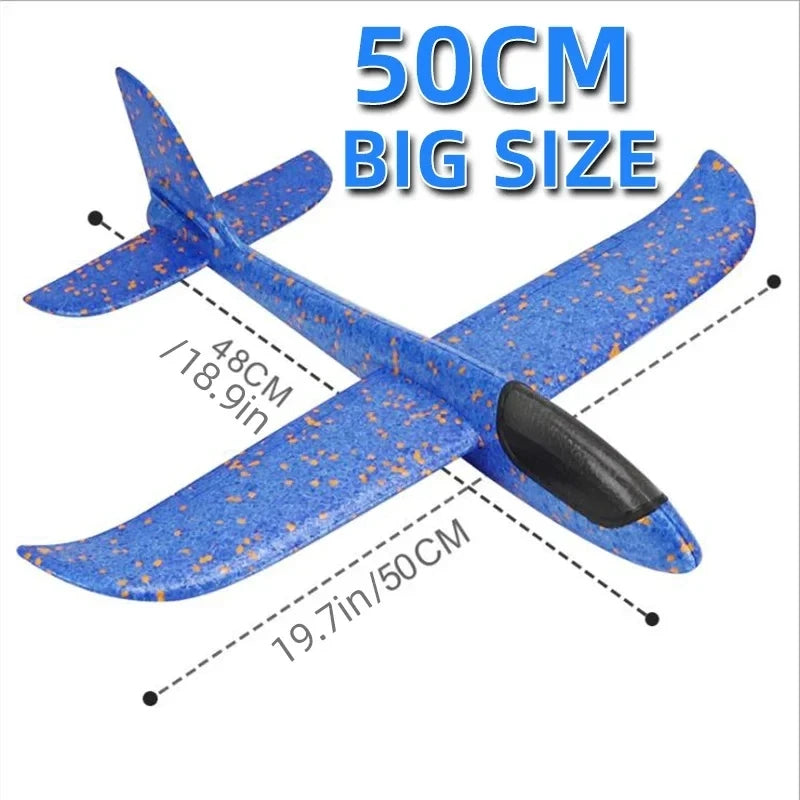 Big Foam Plane Glider 50CM Hand Throw Airplane Light Outdoor